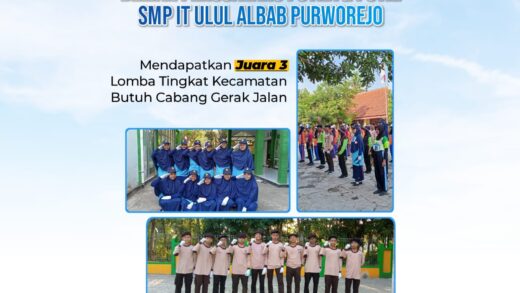 SMPIT Ulul Albab Purworejo sabet juara 3 Lomba gerak jalan